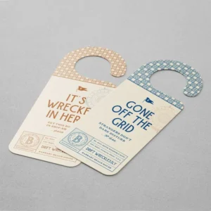 Custom door hangers for marketing and promotions