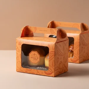 Branded kraft bakery packaging boxes